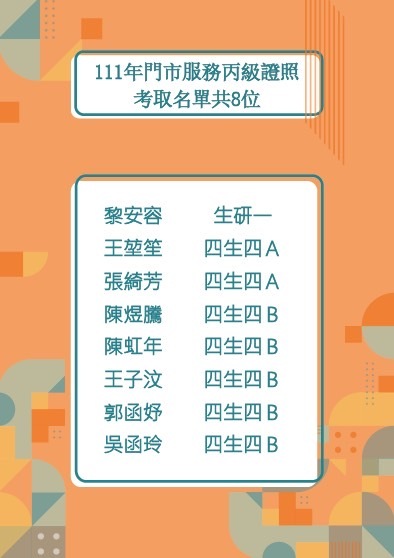111年門市服務丙级圖片